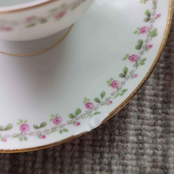 Porcelain Bernardaud Limoges France demitasse cup and saucer set - Picture 3 of 3